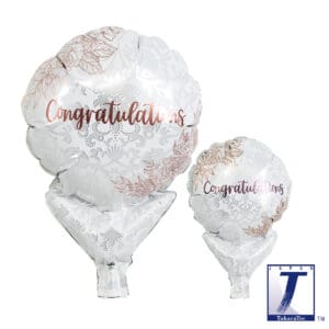 Upright Round 5" Congrats Elegant Damask